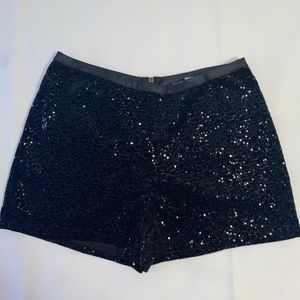 Black sequined shorts!